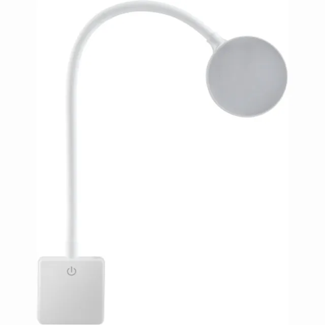EINLICHT LED Stopcontactlamp "Halo" – 3-straps dimbare Nachtlamp – 3,3W Bedlamp – 438 Lumen Leeslamp – Warm Wit LED Licht – Compacte LED Lamp voor Slaapkamer, Werkkamer, Hal & Woonkamer - Wit