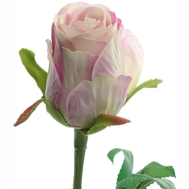Gasper Roos Roze-Crème-Wit 45 cm - Kunstbloemen Creme
