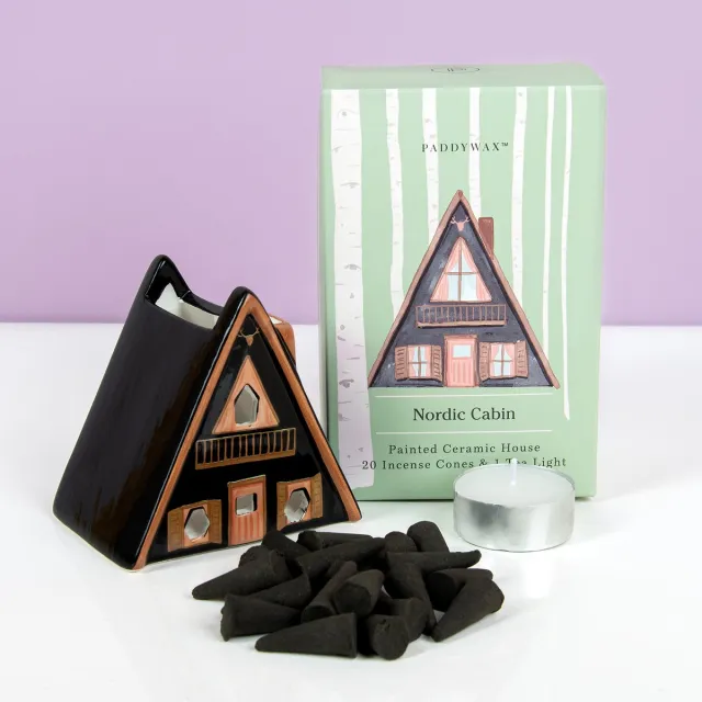 Paddywax Huisje Geurbrander - Noorse A-frame van Paddywax Bruin,Zwart