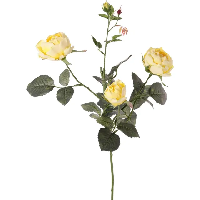 Top Art Kunstbloem roos Ariana - geel - 73 cm - kunststof steel - decoratie bloemen