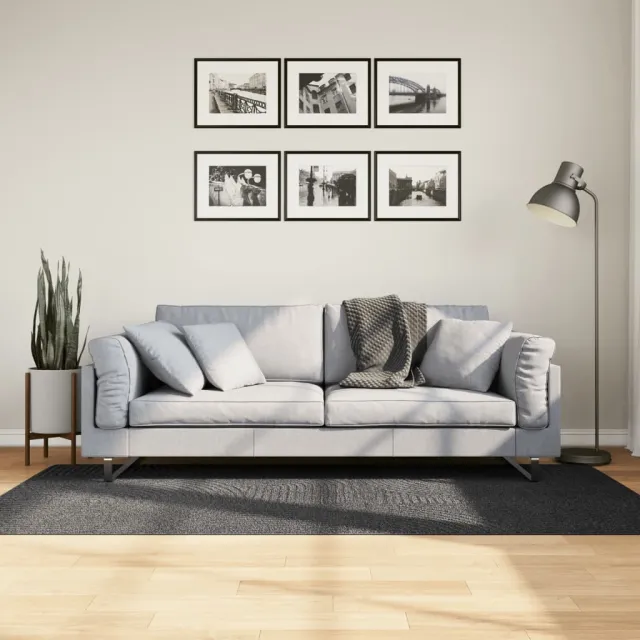 vidaXL Vloerkleed IZA laagpolig Scandinavisch antraciet, foto 3