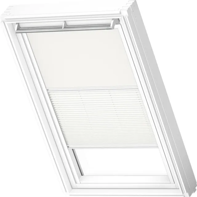 VELUX Origineel Verduisterend Rolgordijn Plus Plissé (DFD) Wit Kozijn, CK02, Wit White