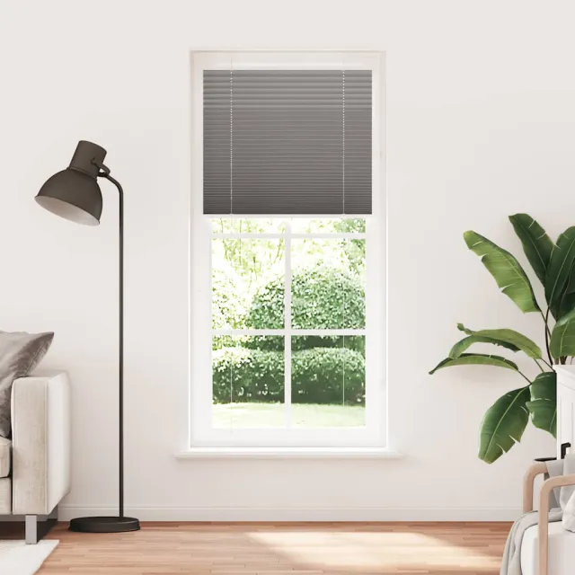 vidaXL Plissé rolgordijn 95x200 cm stofbreedte 94,4 cm antraciet Anthraciet
