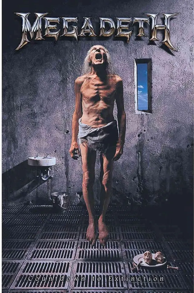 Rock Off Megadeth Textiel Poster Flag Countdown To Extinction Multicolours