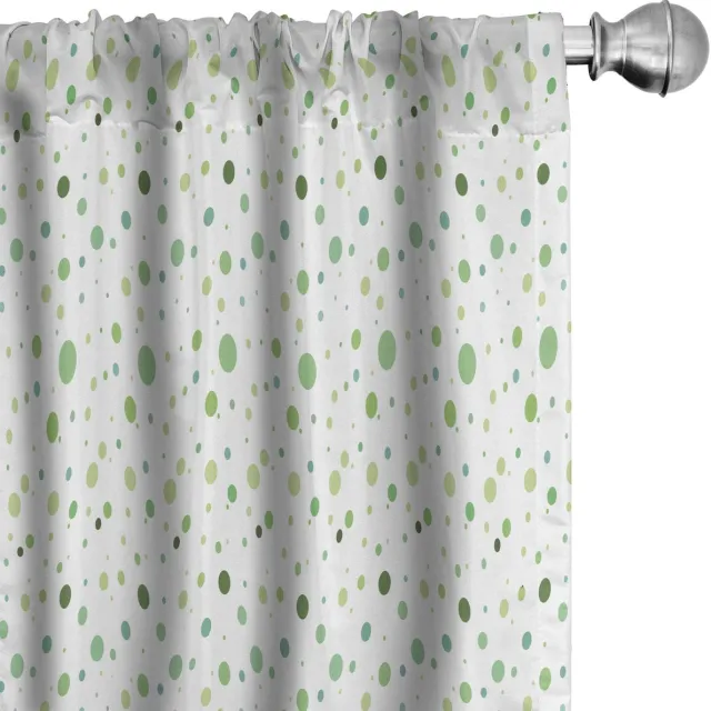 ABAKUHAUS Groene Gordijnen – 2x75x245 cm – Halfdonkerend