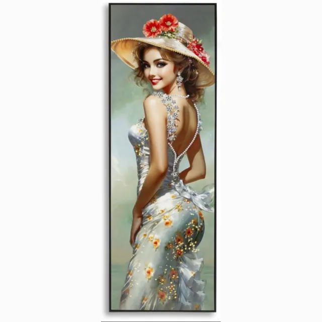 Mauro Ferretti Schilderij Elegant Lacquered Canvas With Frame -b 52×4,5×152 cm Multicolor