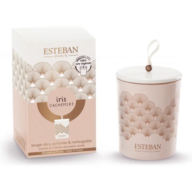 Esteban Classic Iris Cachemire Geurkaars Decoratief 180gr Roze