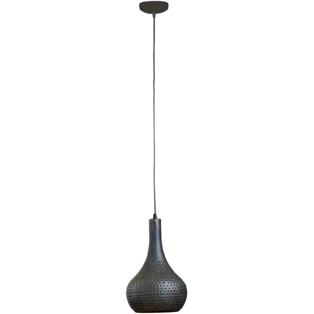 Nest of Nora Hanglamp Riom - Industrieel met kap - E27 - Zwart bruin