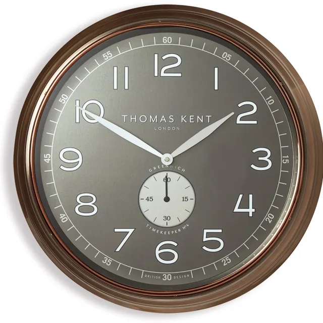 Thomas Kent Klok Timekeeper bruin - zwart Ø76CM