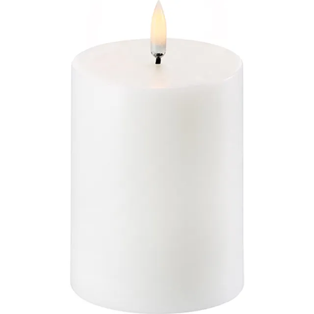Uyuni Led Rustieke kaars Wit - Recht - 7,8 CM x 10CM