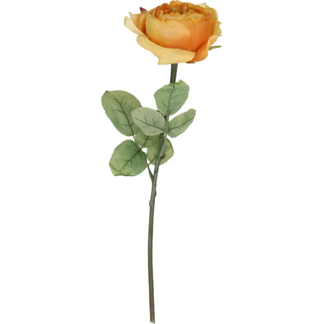 Top Art Kunstbloem roos Diana - oranje - 36 cm - kunststof steel - decoratie bloemen