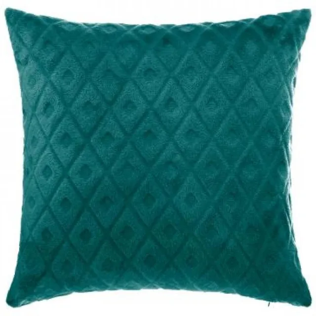 Atmosphera Créateur d'intérieur® Sierkussen Anaïs - blauw/groen - imitatiebont met 3D motief - 40 x 40 cm