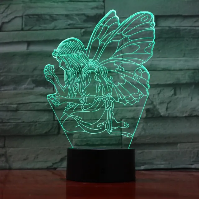 MC Living 3D Led Lamp Met Gravering - RGB 7 Kleuren - Elf