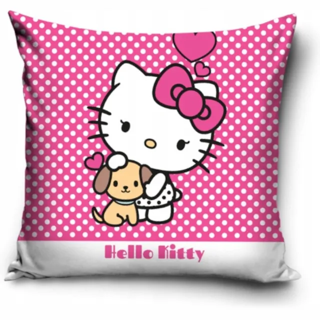 Hello Kitty Hallo Kat Puppy Velvet Kussensloop 40x40 cm Roze