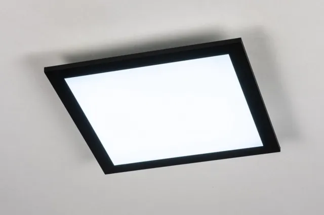 Lumidora Plafondlamp 74236 - Plafonniere - PULA - Ingebouwd LED - 15.0 Watt - 1500 Lumen - 6500 Kelvin - Zwart - Kunststof - Met dimmer - Badkamerlamp
