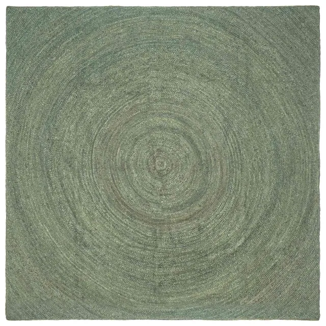 vidaXL Gebied Tapijt Olijfgroen 240 x 240 cm Jute