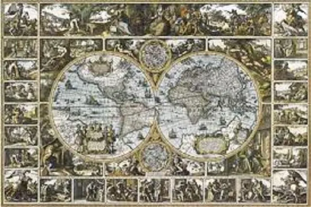 Studio poster Magna Carta Mundi 91.5 x 61 cm multi kleur
