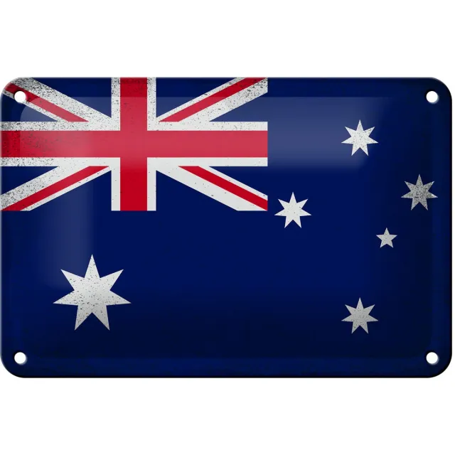 Femer Blechschild Flagge Australien 18x12cm Australia Vintage