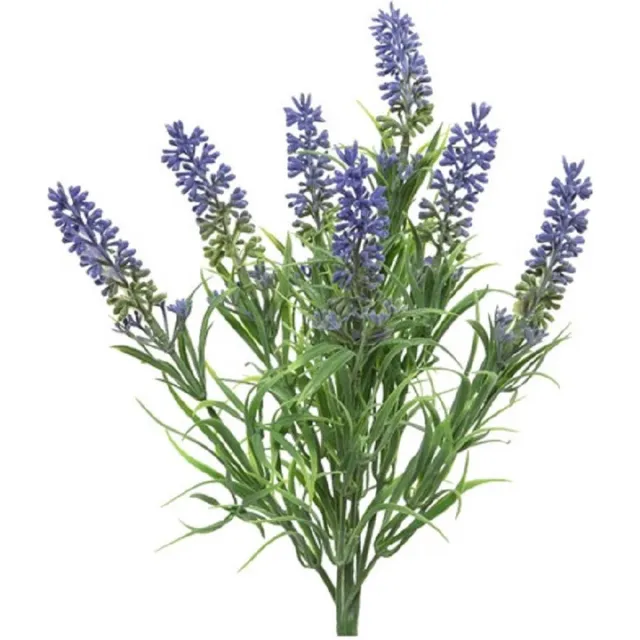 Decoris Lavandula / lavendel kunstplant - 34 cm - bosje/bundel - Kunstplanten - nepplanten Paars