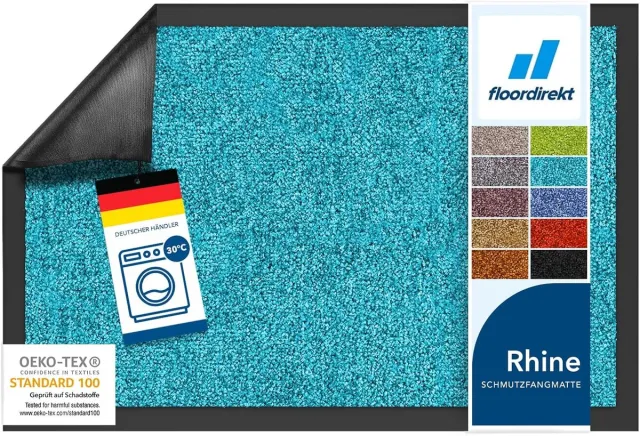 Floordirekt Deurmat - Droogloopmat - Schoonloopmat - Rhine - Turquoise - 200 x 200 cm
