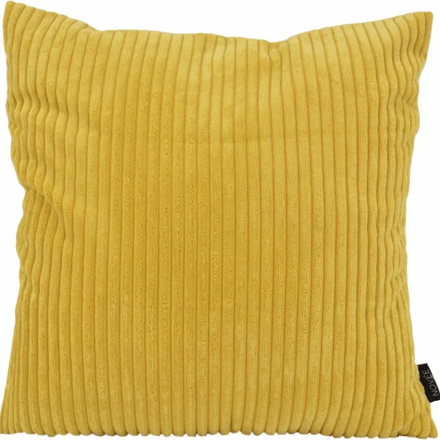 NOVÉE Corduroy Geel Kussenhoes | 45 x 45 cm | Ribstof / Polyester