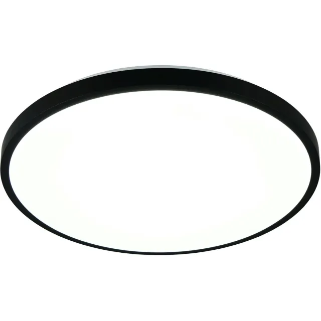 RL LIVE YOUR LIGHT REALITY SLOPE - Plafondlamp - Zwart mat - incl. 1x SMD 34 W - Afstandsbediening - Geintegreerde dimmer - Traploos instelbare lichtkleur - Nachtlampje - Dimbaar met schakelaar - Niet geschikt voor externe dimmer - Geheugenfunctie - Timer