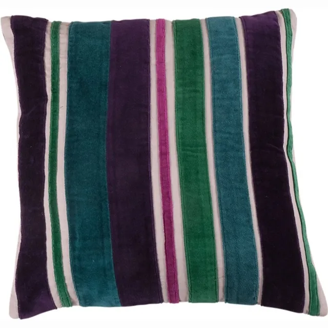 Linen & More Kussen Stripes Paars | 45 X 45 | Sierkussen Voor Woonkamer Of Slaapkamer