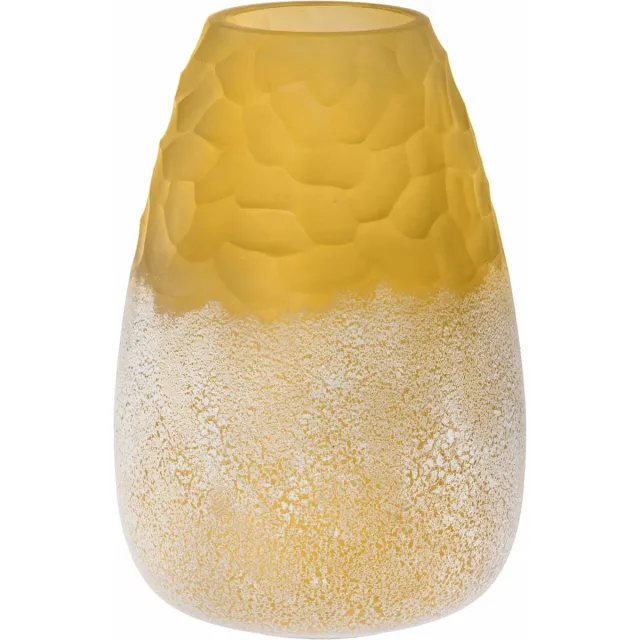 Riverdale Vaas Yade amber 26cm Geel
