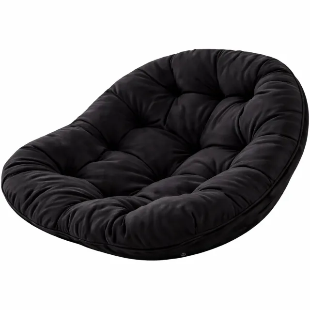 Jurrys Egg Chair Kussen Zwart 80x120 cm – Dik met Rits – Waterafstotend – Comfortabel voor Binnen & Buiten Schommelstoel