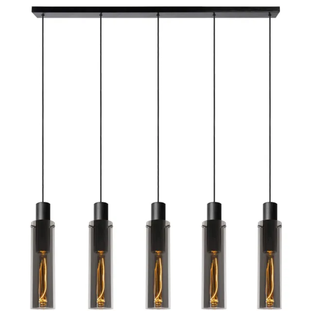 Lucide ORLANDO - Hanglamp - 5xE27 - Fumé