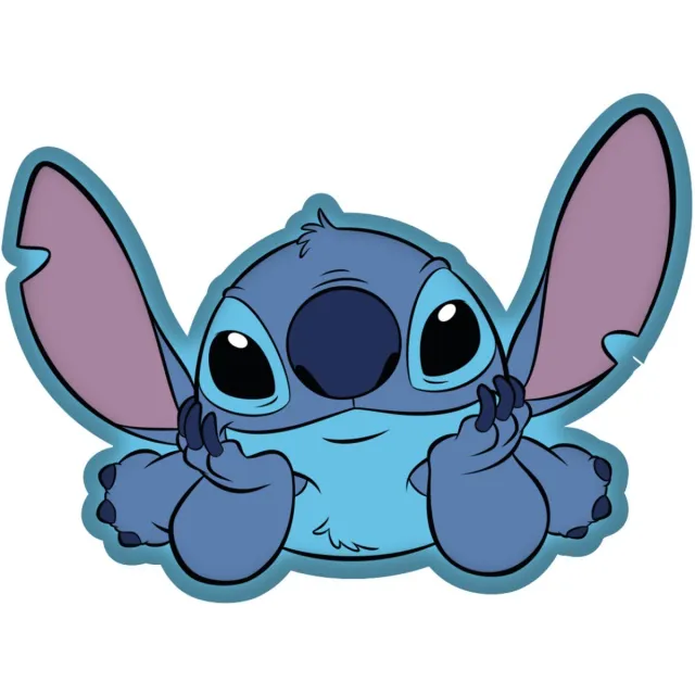 Lilo en Stitch Stitch sierkussen (gevormd) 35 x 26 cm Blauw