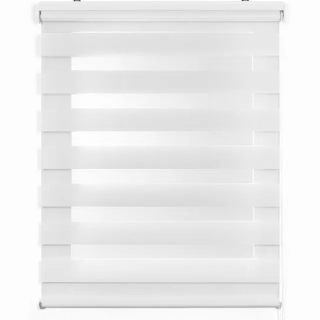 Storesdeco Duo rolgrodijn – stijlvol dubbel textiel in wit 100x180 cm White