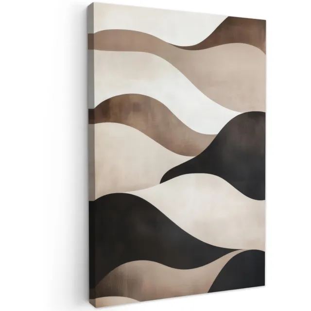 Ibenzoa Abstracte Canvas Wanddecoratie met Golven voor Moderne Interieurs Golven - Abstract