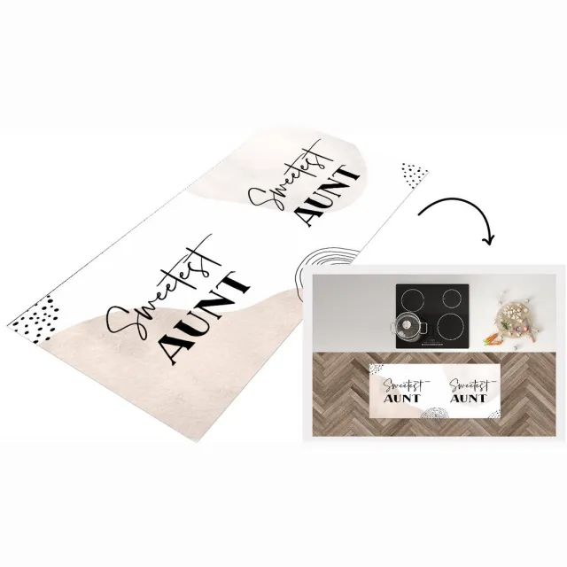 KitchenYeah Keukenloper - Loper keuken - Quotes - Tante - Liefde - Aunt - Keukenloper vinyl Multicolor