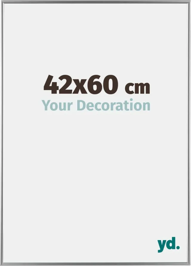 yd. Your Decoration - Fotolijst 42x60 cm - Kunststof - Zilver Hoogglans - Evry