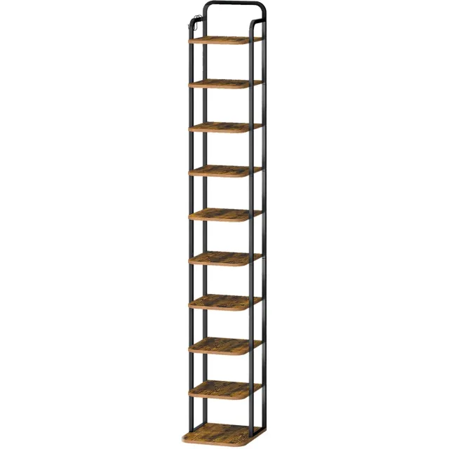 Happiq Schoenenrek - Voor Kast of Entree - Vrijstaand en Compact - Hout - Rustic Brown