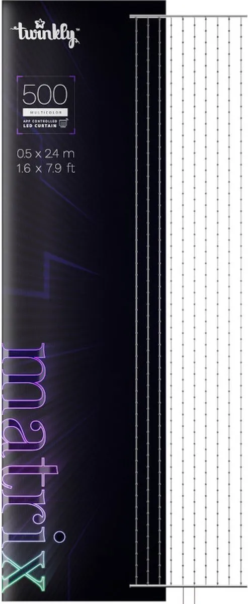 Twinkly Matrix RGB - 500 lamps (0,5x2,4m) Transparant