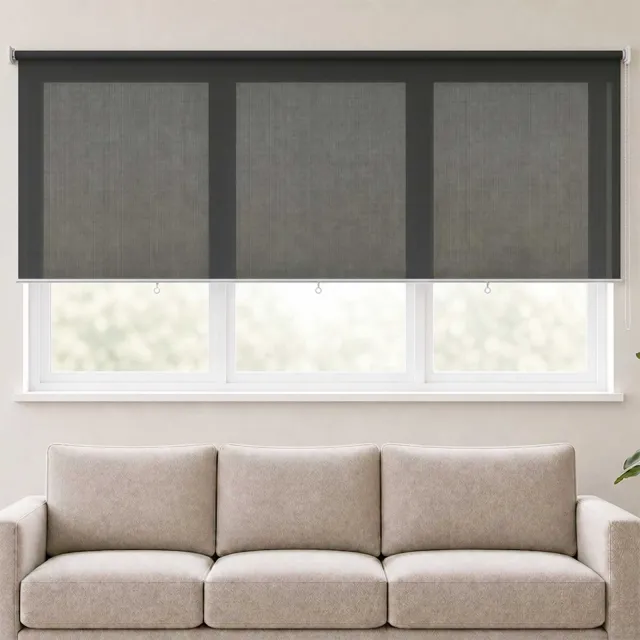 vidaXL Rolgordijn voor buiten 305(B)x140(H) cm antracietkleurig Anthraciet