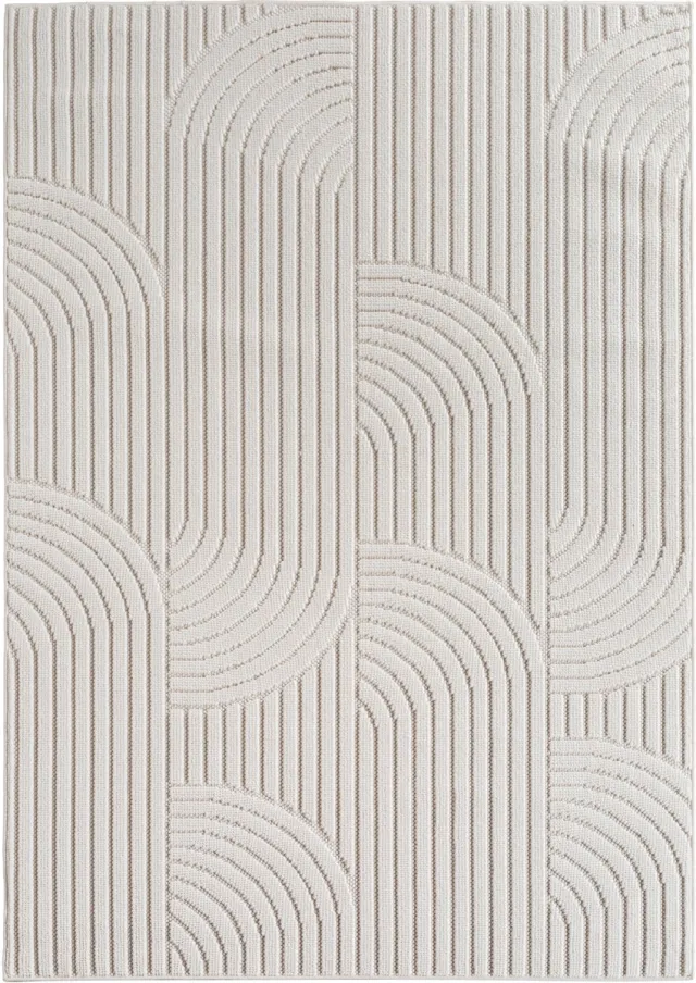 Ayyildiz Helix Japandi Vloerkleed Creme 240x340 cm – Effen Laagpolig Tapijt – Modern Scandinavisch Design voor Woonkamer en Slaapkamer