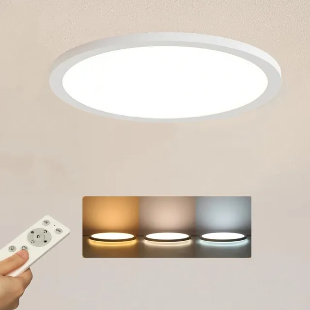Epochglo LED Plafondlamp Ø30 cm – 24W 2400 lm – Dimbaar met Afstandsbediening – 3000K–6000K – IP44 – Wit
