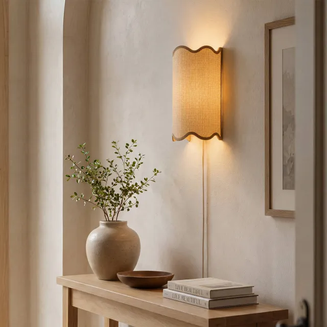 NOUS Living wandlamp Lana (Ø20x35cm) Naturel
