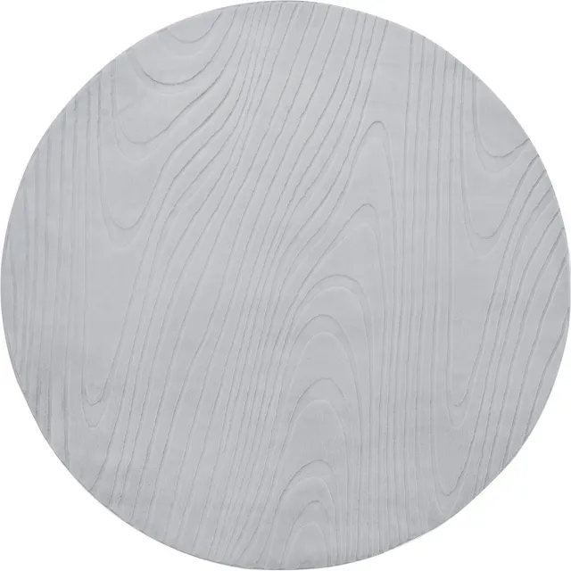 Beliani ONTAKE - Vloerkleed - Lichtgrijs - ø 160 cm - Kunstbont