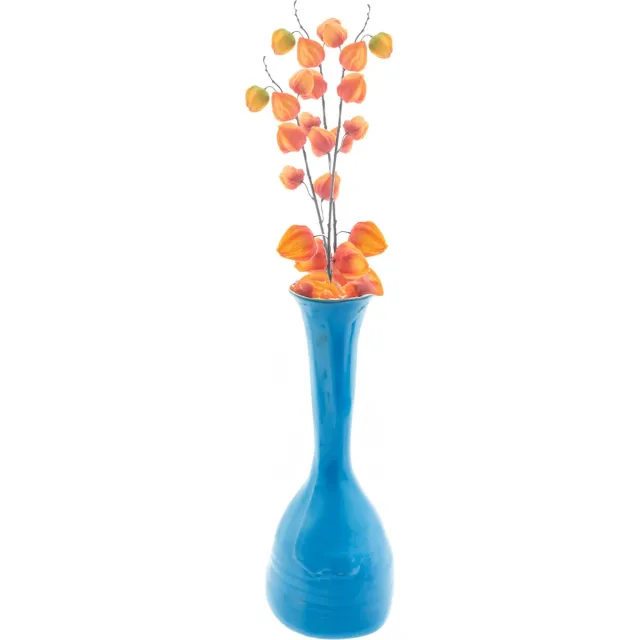 Bellatio Design Kunstbloem Lampionplant/physalis tak - 3x - 73 cm - oranje - zijde bloemen - Kunst herfst takken