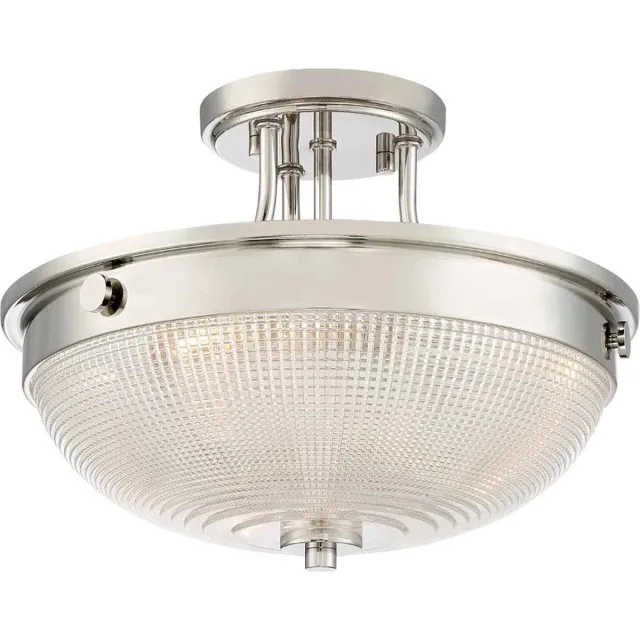 Quoizel LED Plafondlamp Mantle | 2X E27 Max 60W | Dimbaar | Imperial Silver Geen