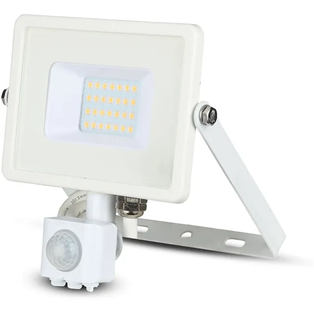 V-TAC VT-20-S-W LED Draaibare Schijnwerper - Samsung - PIR Sensor - IP65 Waterdicht - Wit- 20W - 1600 Lumen - 3000K