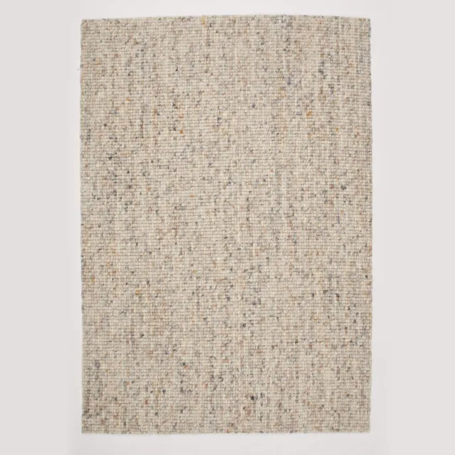 DÉJA Living Vloerkleed 140x200cm - Laagpolig Beige Mix Wol - Bela