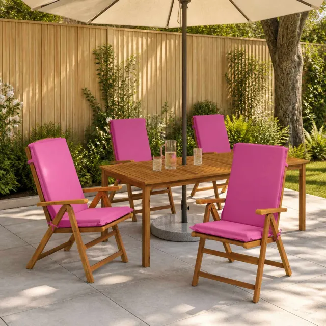 vidaXL Kussen voor stoel met hoge rug GEMERT 6 st 100% Polyester Roze