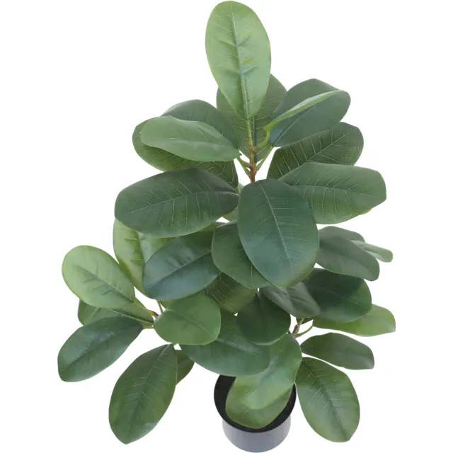 PrettyPlants Ficus kunstplant 80cm | Nep Rubberplant | Kleine kunst Ficus | Nep Ficus | Kunstplant voor binnen Groen