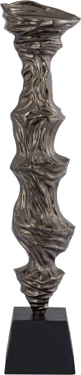 PTMD Kandelaar Fleure - 17x15x77 cm - Aluminium - Messing