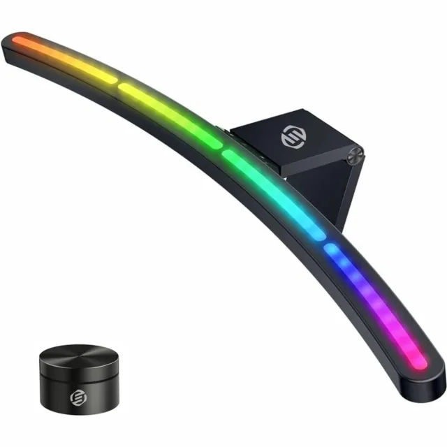 Equivera Monitor Lightbar - Monitor Light Bar - Monitor Lamp - Monitor Bar - Laptop Lamp - PC Lamp - Dimbaar - Thuiswerken, Kantoor, Gamen Zwart
